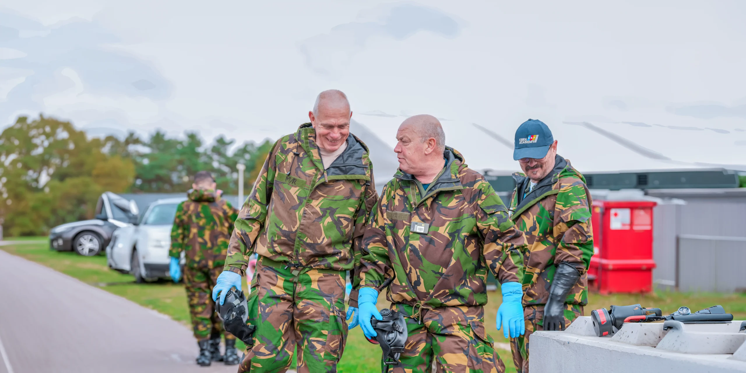 cbrn academy instructors on training field